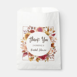 Bolsa De Papel Caer en el amor Bridal Shower Floral Gracias por e