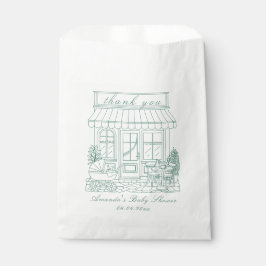 Bolsa De Papel Cafe Bebe Bonjour Baby Shower