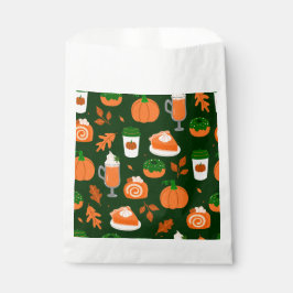 Bolsa De Papel café de calabaza verde oscuro