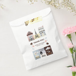 Bolsa De Papel Café francés París Baby Shower pastelería