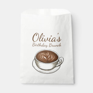 Bolsa De Papel Café Latte Cappuccino Fiesta de Cumpleaños Brunch