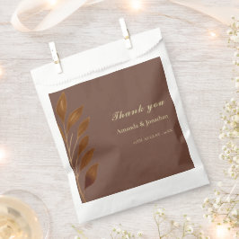 Bolsa De Papel Café moderno marrón y oro favorito de la boda de l