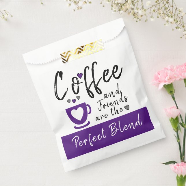 Bolsa De Papel Café y amigos combinan perfectamente el violeta bl (Sellado)