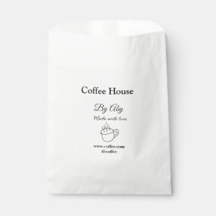 Bolsa De Papel Cafetería hecha con amor añadir texto sitio web so