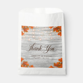 Bolsa De Papel Caída de la Madera Rusa Deja Luces Gracias Boda