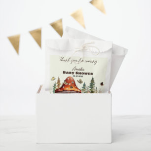 Bolsa De Papel Caída en Baby Shower del hongo rústico del bosque