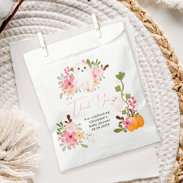 Bolsa De Papel Calabaza blanca floral suave de boquilla pequeña d