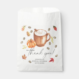 Bolsa De Papel Calabaza Café Ducha de novia Gracias
