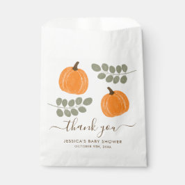 Bolsa De Papel Calabaza Cuta Eucalyptus Cae Baby Shower