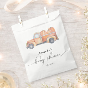 Bolsa De Papel Calabaza de camión ducha de bebé otoño