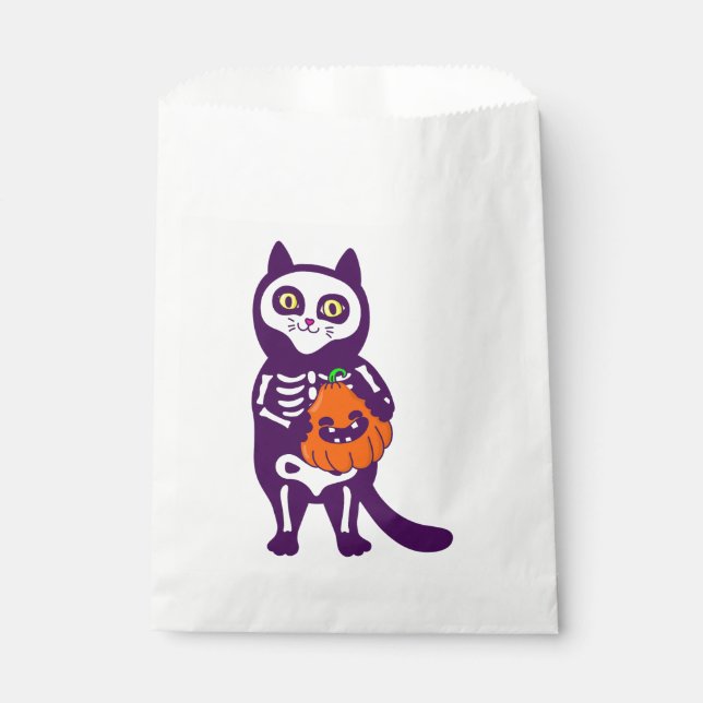 Bolsa De Papel calabaza de halloween (Anverso)
