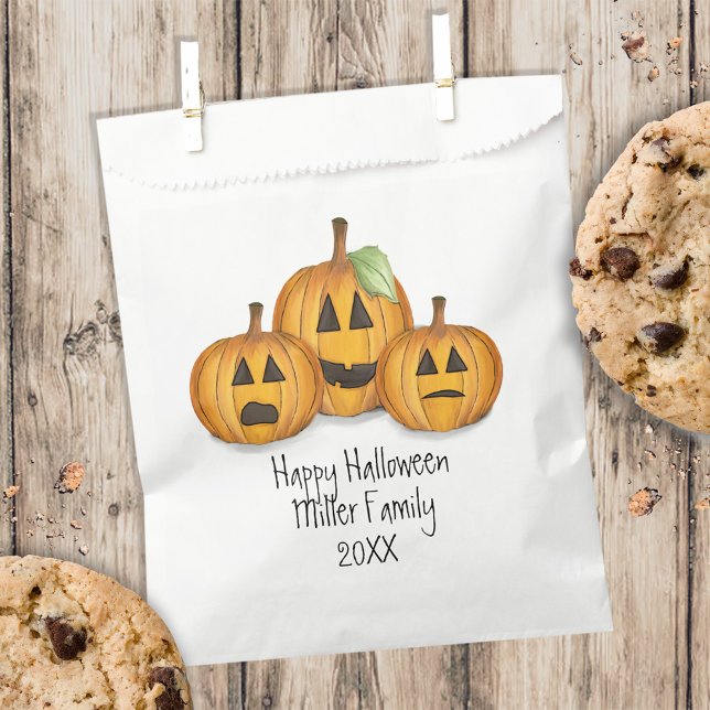 Bolsa De Papel Calabaza de Halloween Cute Whimsical Jack O Lanter (Subido por el creador)