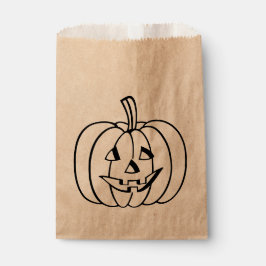 Bolsa De Papel Calabaza de Halloween de estilo Jack-O-Lantern