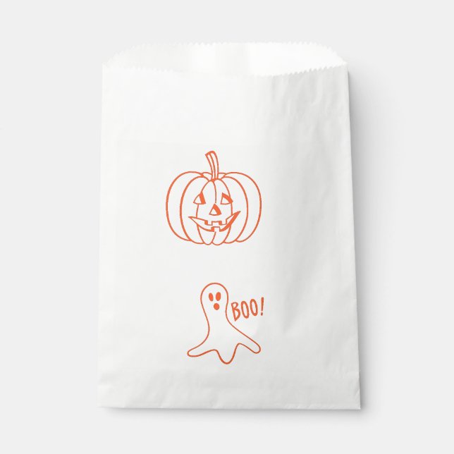 Bolsa De Papel Calabaza fantasma de Halloween 4Eve (Anverso)