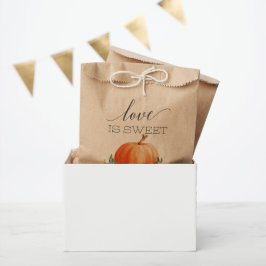 Bolsa De Papel Calabaza floral de otoño rústica