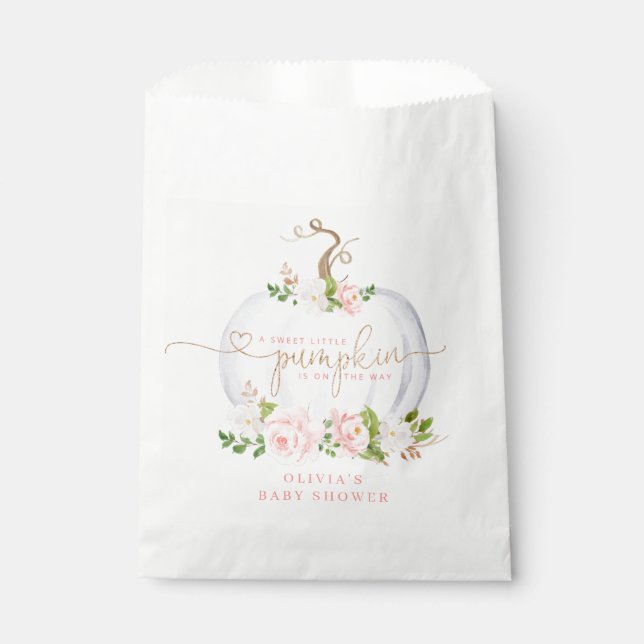 Bolsa De Papel Calabaza pequeña de oro rosa Rubor (Anverso)