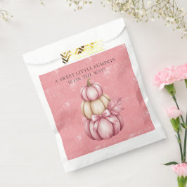 Bolsa De Papel Calabaza rosa Bebé Chica Ducha