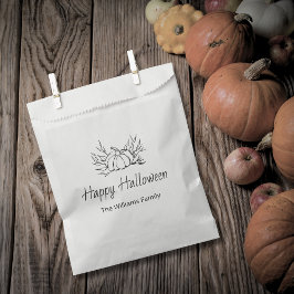 Bolsa De Papel Calabaza simple Rustic Chalkboard Halloween Party