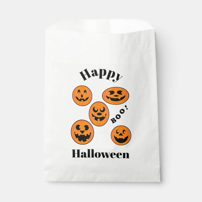 Bolsa De Papel Calabazas de Halloween (Anverso)