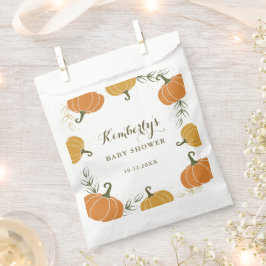 Bolsa De Papel Calabazas de otoño rusas dejan Baby Shower
