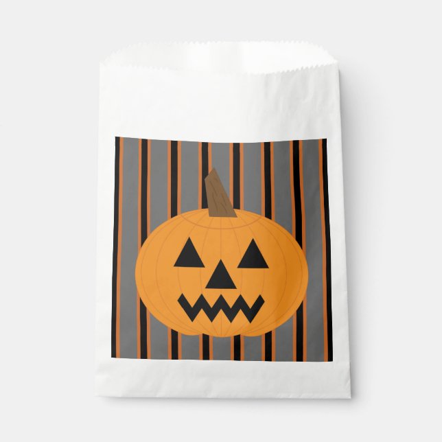 Bolsa De Papel Calabazas divertidas y divertidas de Halloween (Anverso)