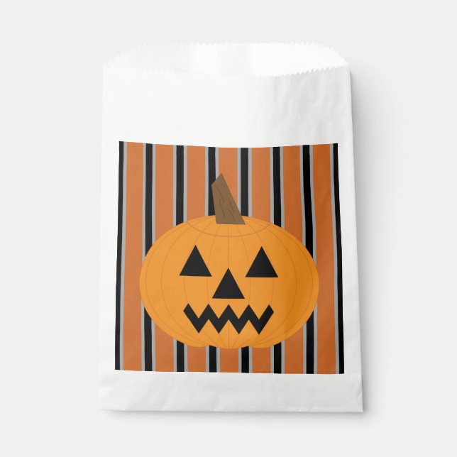 Bolsa De Papel Calabazas divertidas y divertidas de Halloween (Anverso)