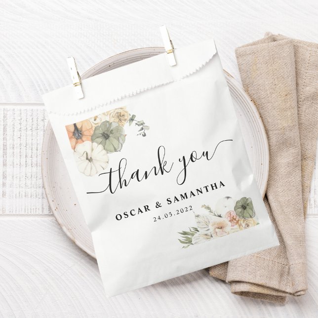 Bolsa De Papel Calabazas y flores acuáticas modernas (Subido por el creador)