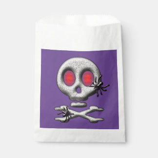 Bolsa De Papel Calavera espeluznante clásica de Halloween Arañas
