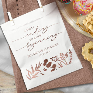 Bolsa De Papel Caligrafía Boda de inicio de final dulce