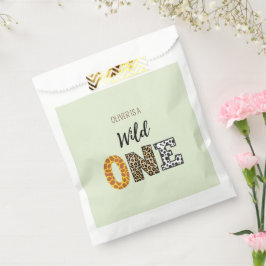 Bolsa De Papel Caligrafía de forma animal silvestre un verde