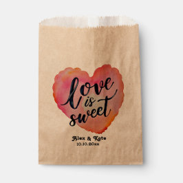 Bolsa De Papel Caligrafía El amor es un dulce Boda