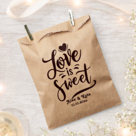 Bolsa De Papel Caligrafía El amor es un dulce Boda