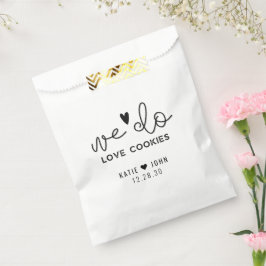 Bolsa De Papel Caligrafía moderna que queremos Boda de cookies