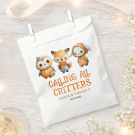 Bolsa De Papel Calling All Critters Woodland Fall Kids' Birthday