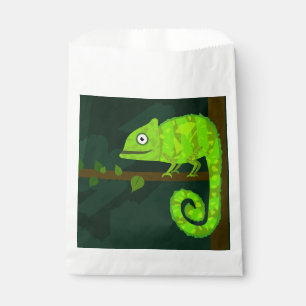 Bolsa De Papel Camaleón lindo verde