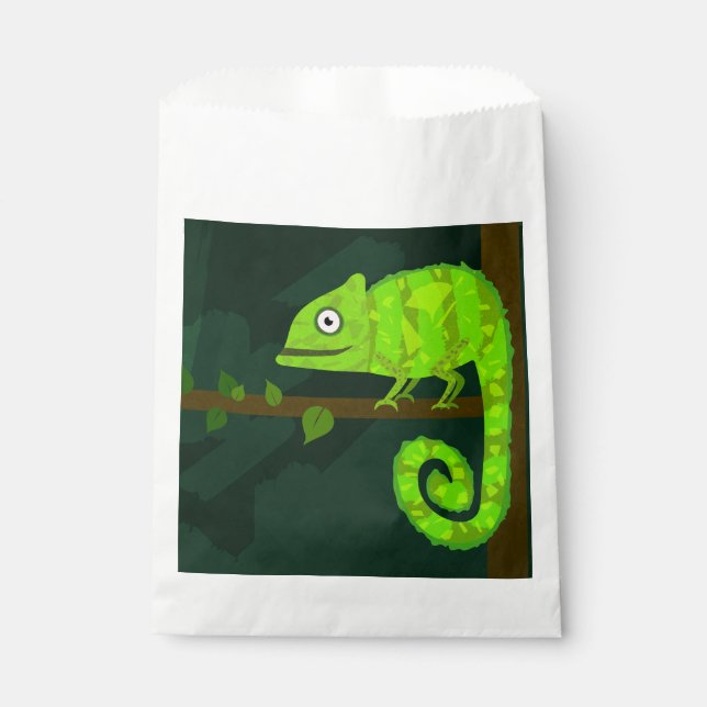 Bolsa De Papel Camaleón lindo verde (Anverso)