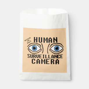 Bolsa De Papel Cámara de Vigilancia Humana Humor Seco
