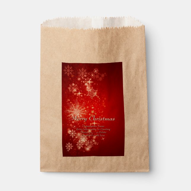 Bolsa De Papel Cambiar toda la Organización Text Navidad Party (Anverso)