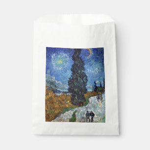 Bolsa De Papel Camino con Cipreses Impresionismo de Van Gogh