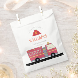 Bolsa De Papel Camión de bomberos rojo de alarma para incendios s