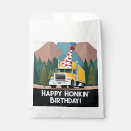 Bolsa De Papel Camión Feliz Cumpleaños Fiesta Transporte Gracioso
