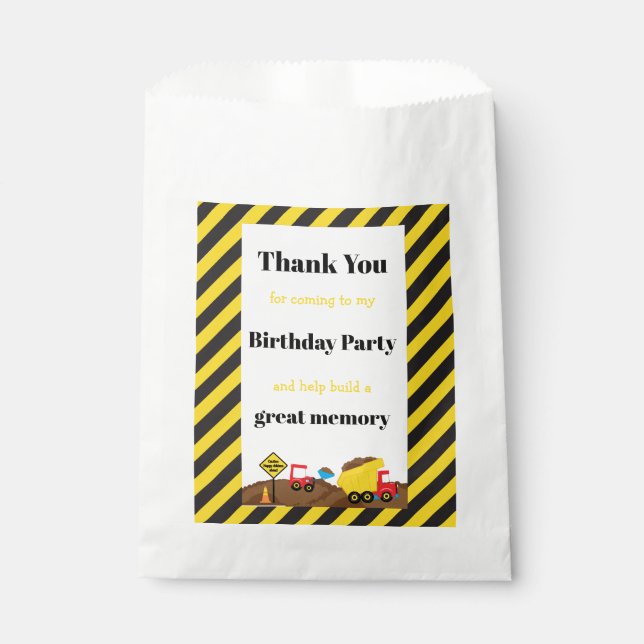 Bolsa De Papel Camión volcado y excavador (Anverso)