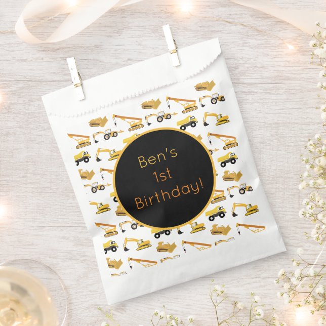 Bolsa De Papel Camiones de construcción (Cortado)