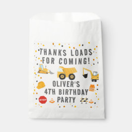 Bolsa De Papel Camiones de Construcción Fiesta de Cumpleaños