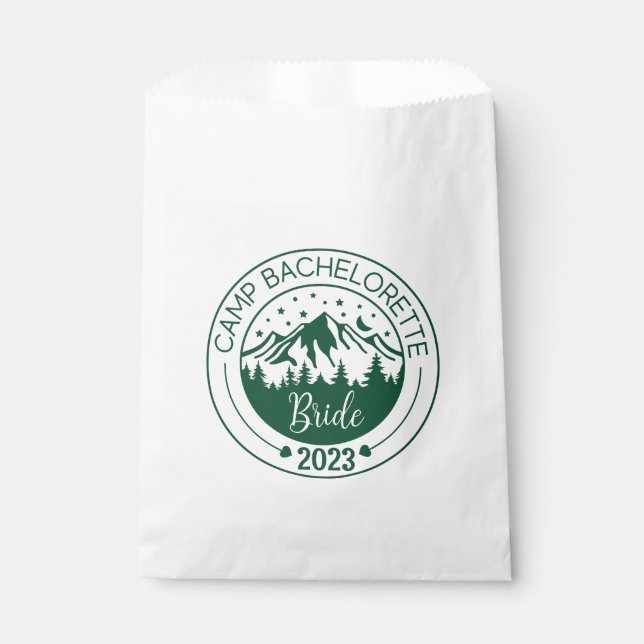 Bolsa De Papel Campamento Bachelorette Party Bolsas de Favor Cute (Anverso)