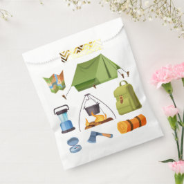 Bolsa De Papel Camping Camp Tent Birday Party