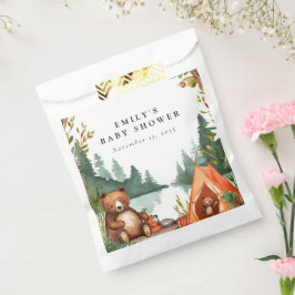 Bolsa De Papel Camping Mountain Rustic Baby Shower