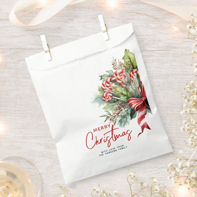 Bolsa De Papel Cañones dulces festivos Personalizado navideño (Cortado)