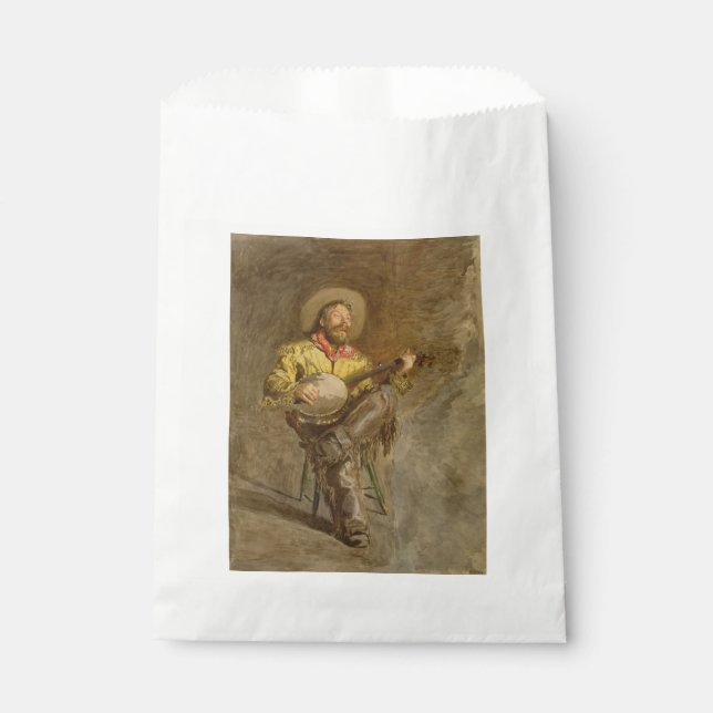 Bolsa De Papel Cantando Cowboy Español con Canción Vaquera Tocand (Anverso)