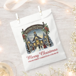 Bolsa De Papel Capilla de Navidad Feliz Navidad
